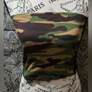 Camo Tube Top Camo Strapless Crop Top